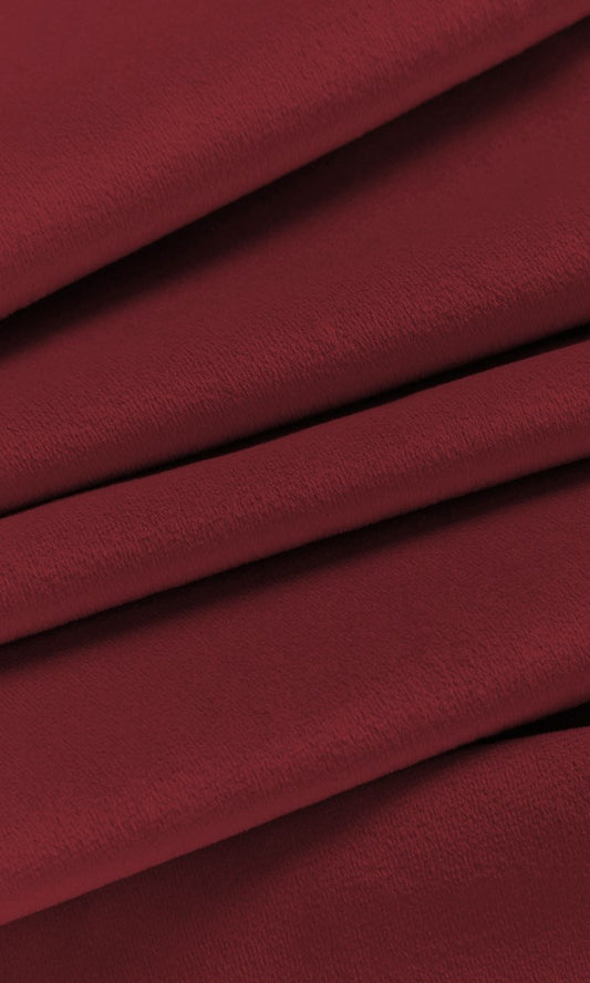 Velvet Home Décor Fabric Sample (Deep Red)