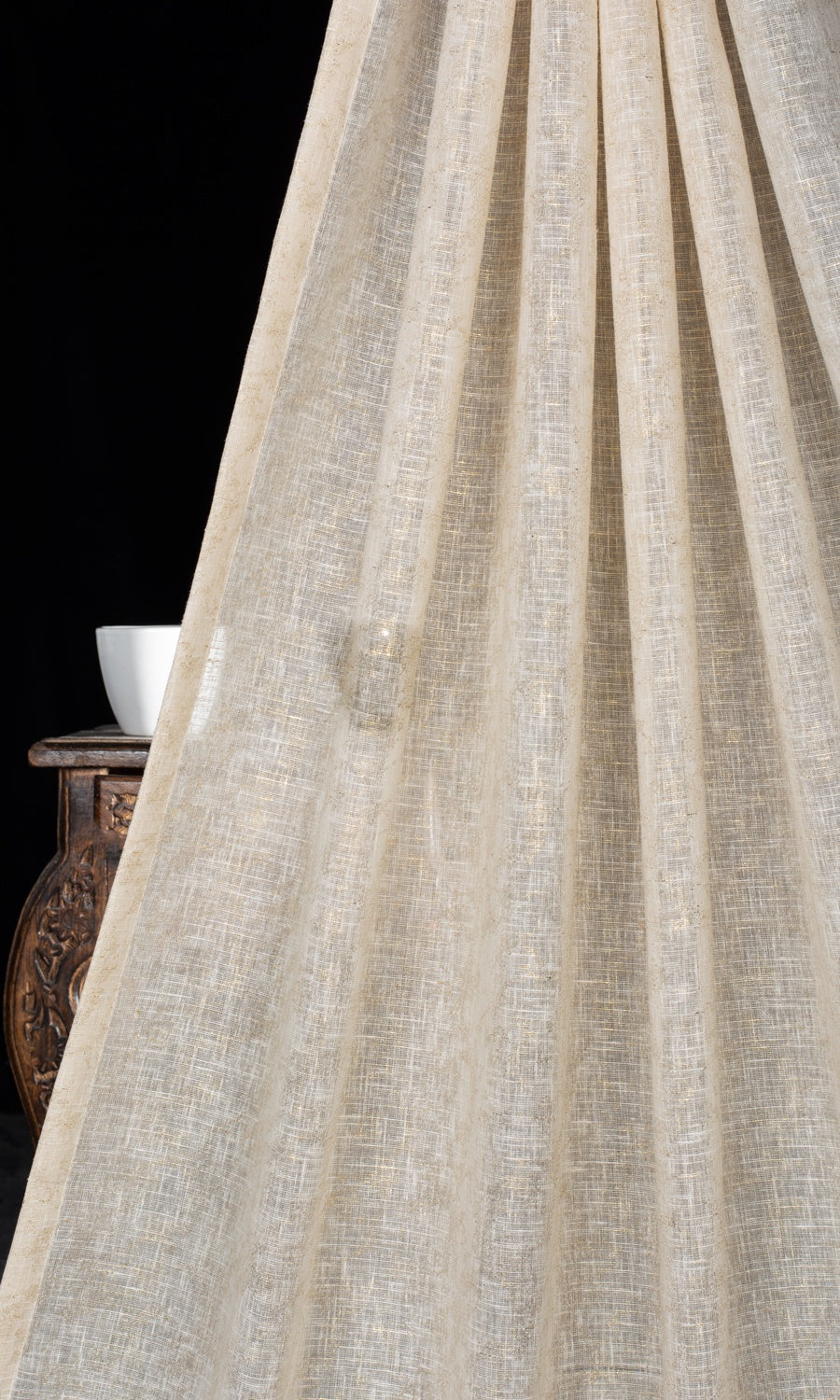 Metallic Accents Sheer Made-to-Measure Roman Blinds (Beige)