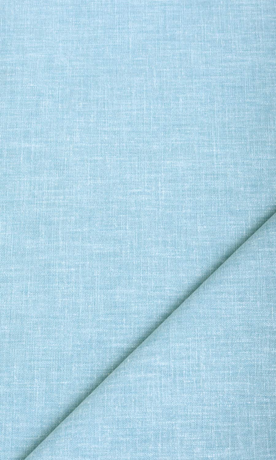 Poly-Cotton Blend Home Textile Fabric Material Sample (Aqua Blue)