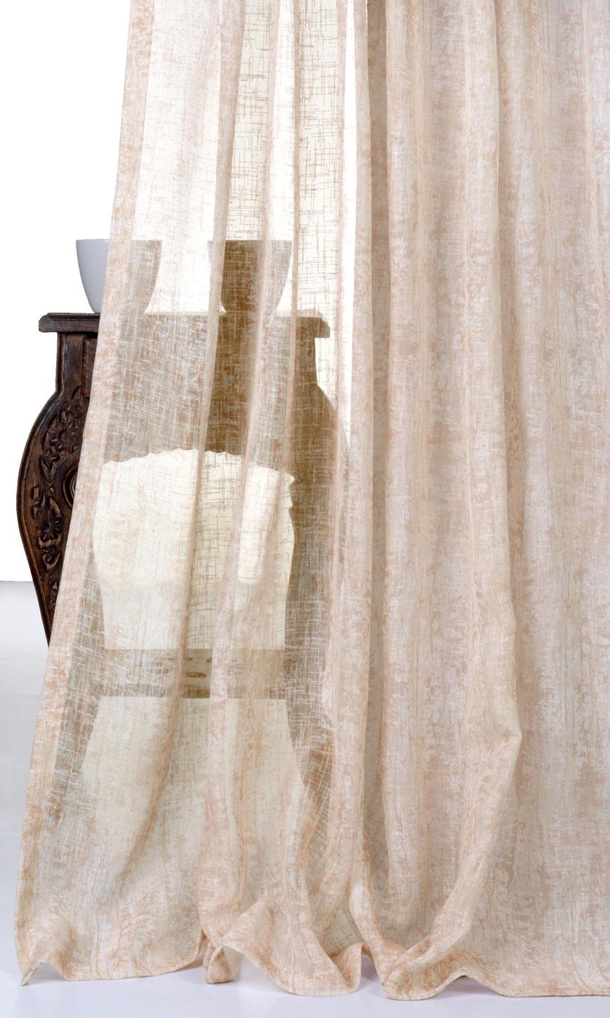 Textured Sheer Roman Blinds & Window Shades (Salmon Pink/ Peach Orange)