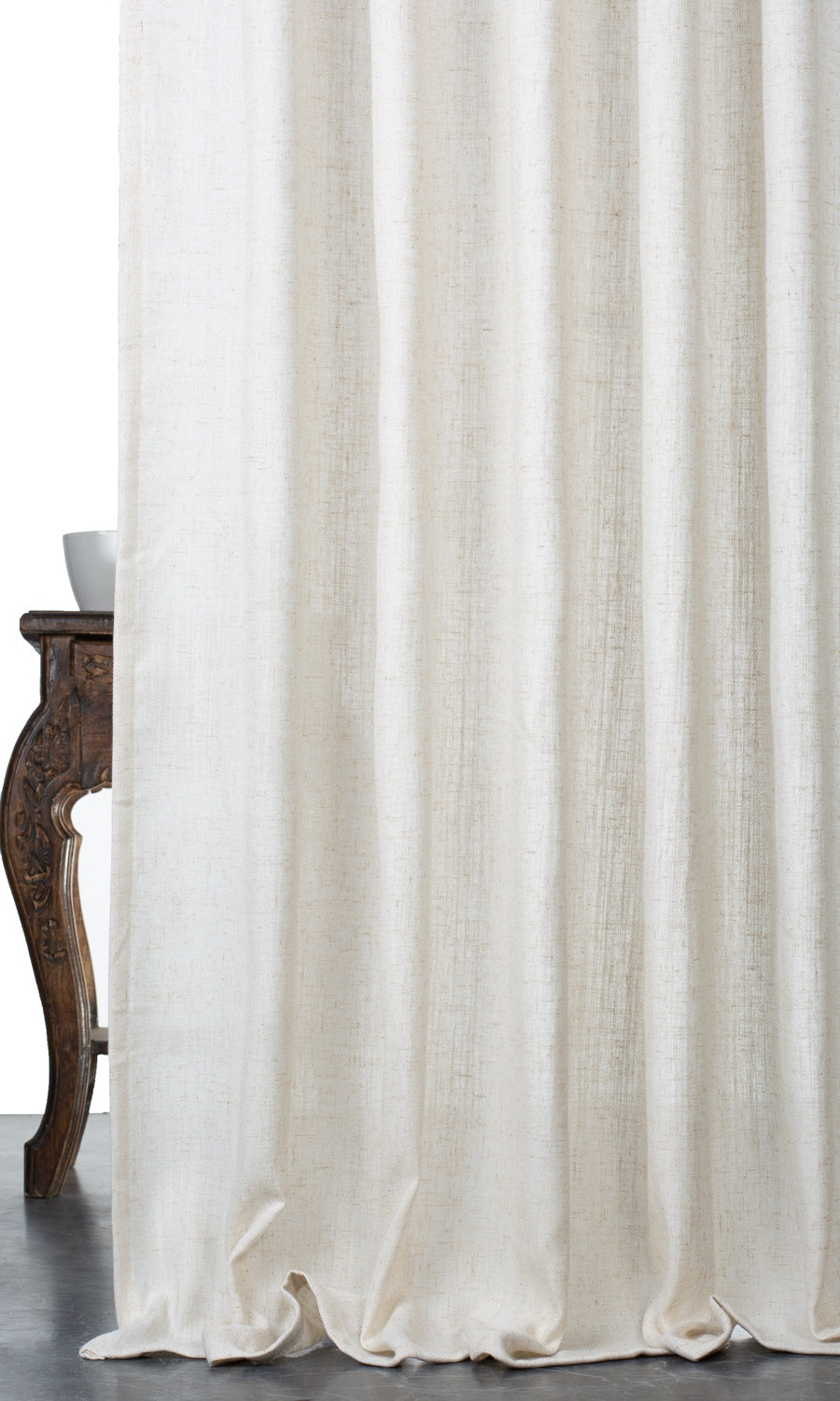Semi-Sheer Linen Texture Shades (Cream) for Living, Bedroom, Kitchen, Bathroom