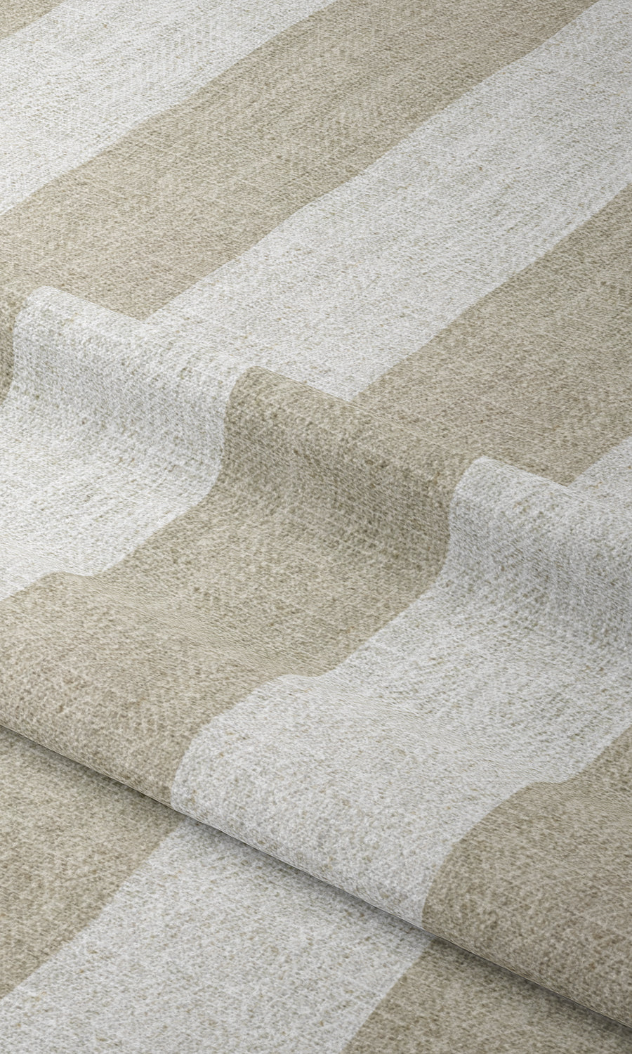 Modern Striped Window Treatments Fabric Sample (Beige/ White)