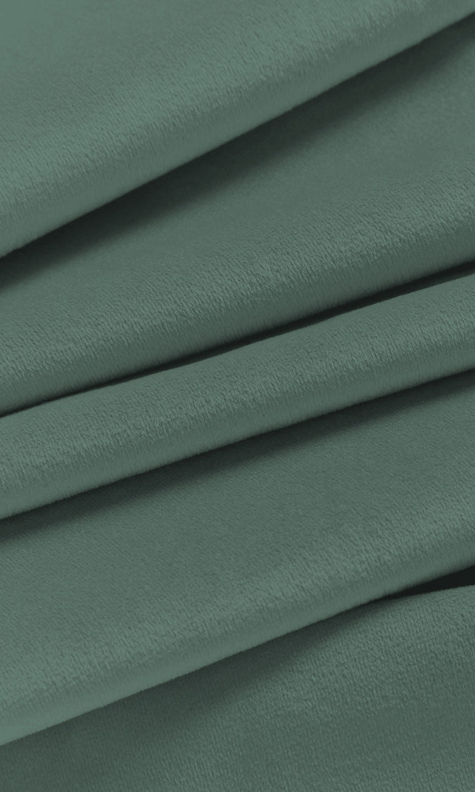 Velvet Home Décor Fabric Sample (Turkish Blue/ Green)