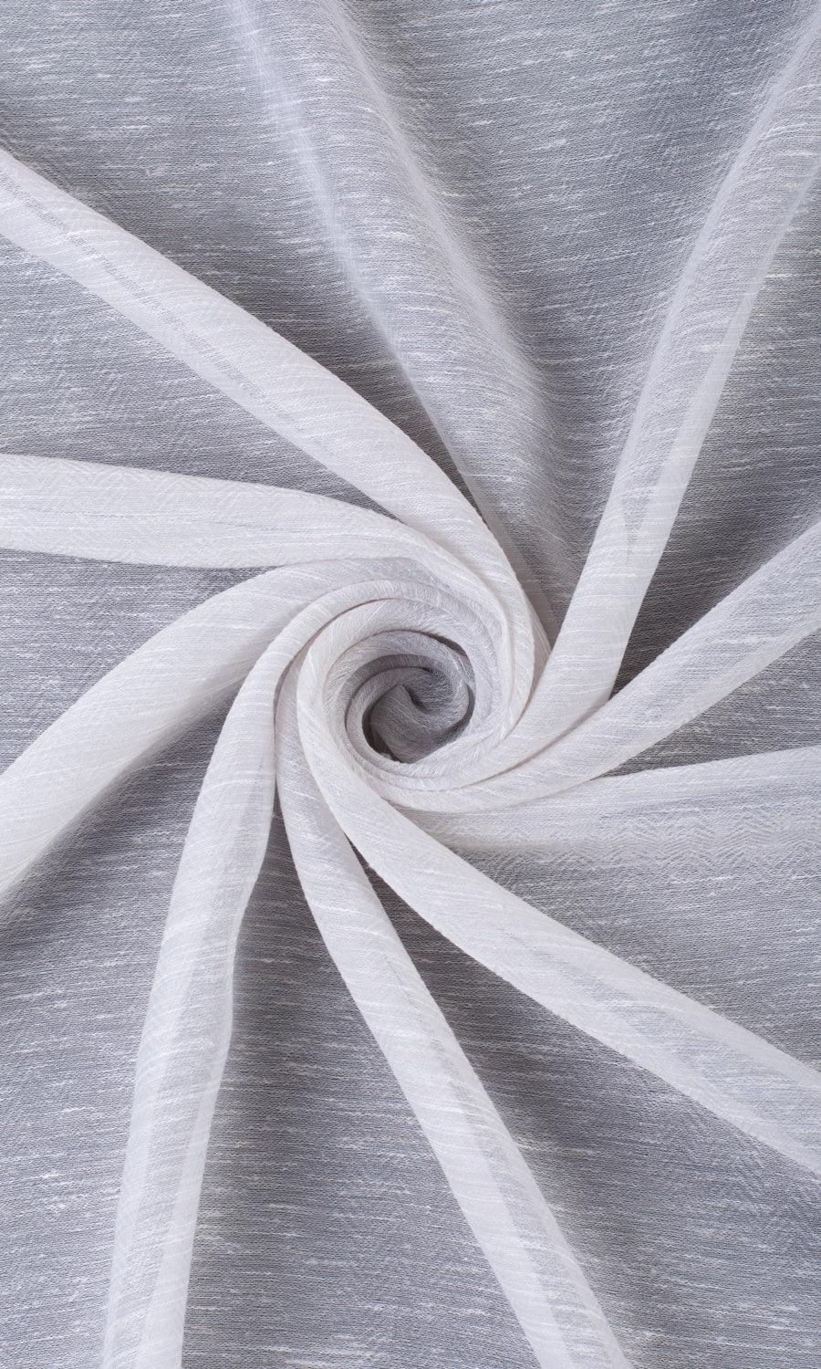 Textured Sheer Home Textile Fabric Material By the Metre (Fog Gray/ White)