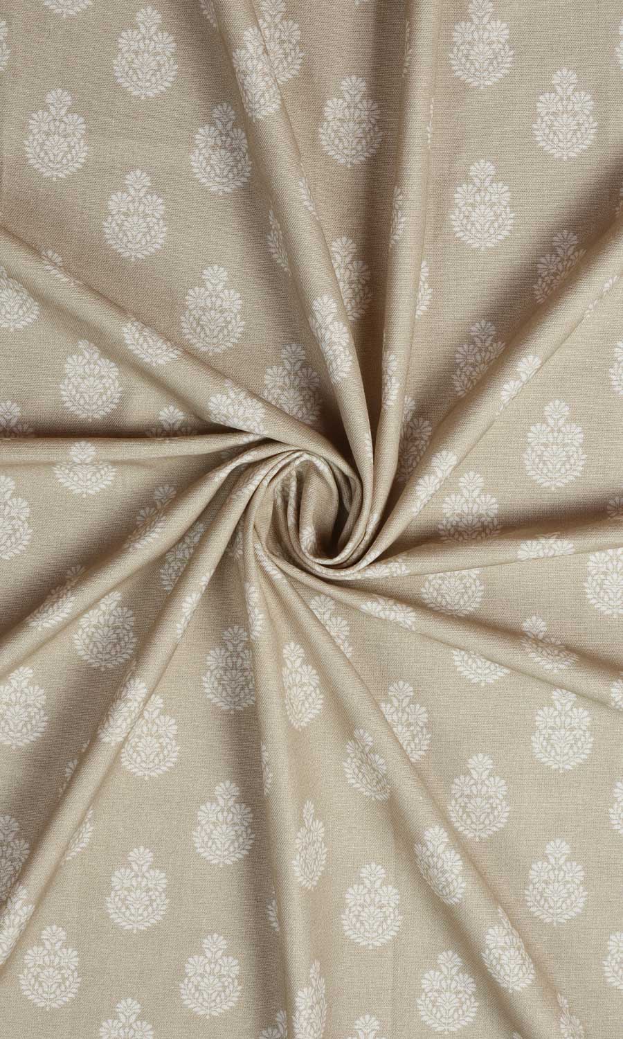 Floral Cotton Roman Blinds & Window Shades (Beige/ Grey)