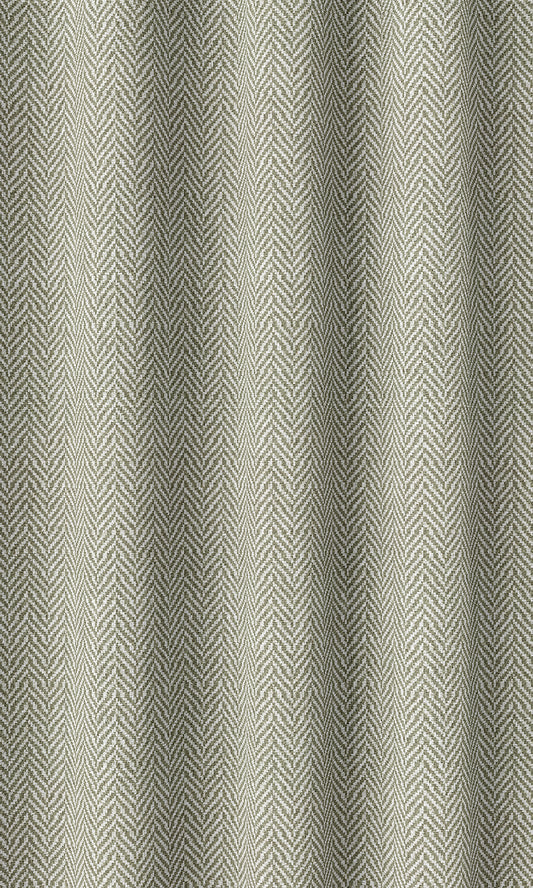 Herringbone Print Home Décor Fabric Sample (Green/ White)