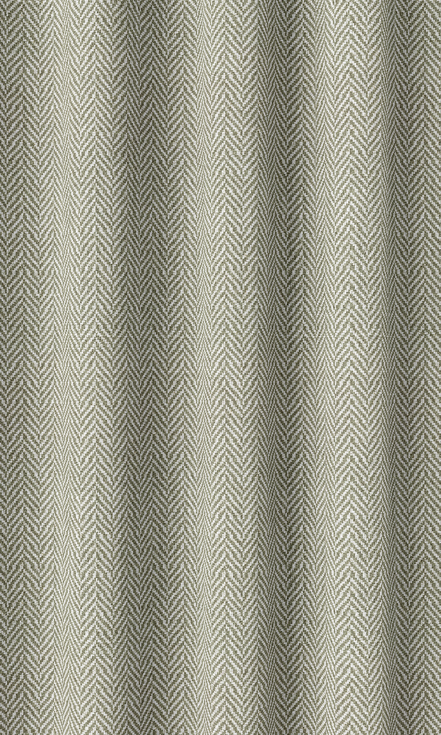 Herringbone Print Home Décor Fabric By the Metre (Green/ White)