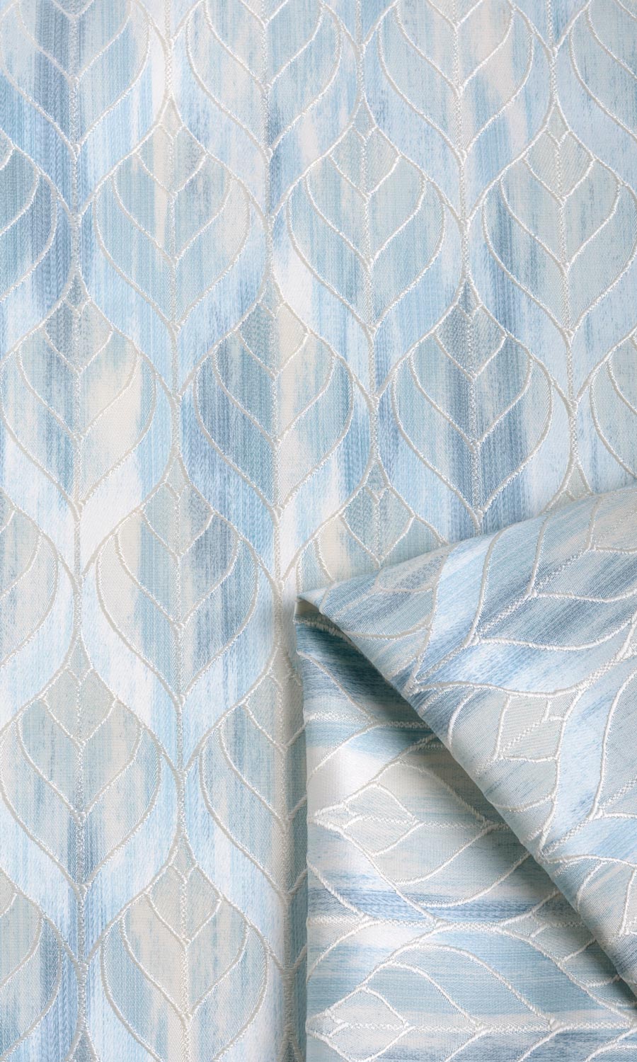 Petal Patterned Made-to-Measure Roman Blinds (Blue)