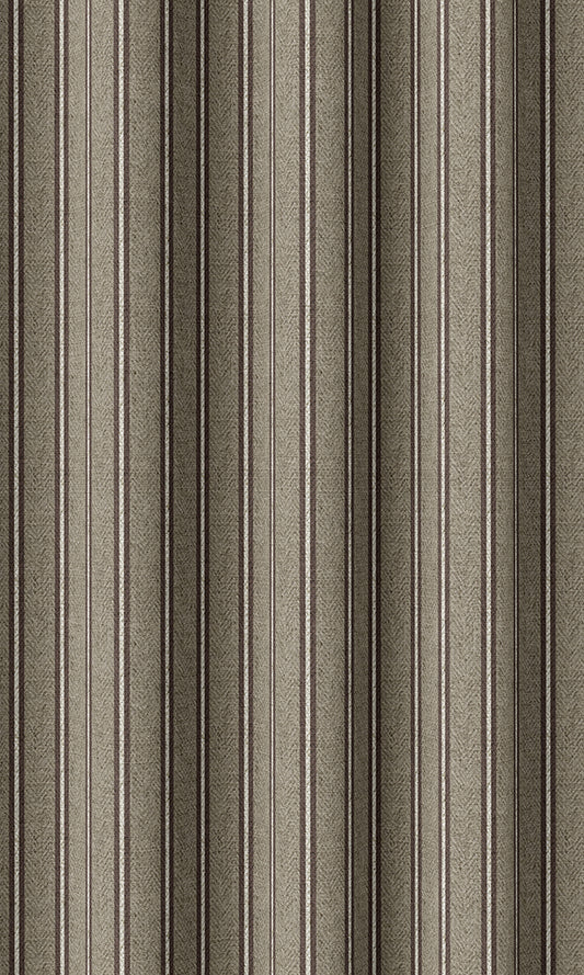 Striped Home Décor Fabric By the Metre (Beige & Brown)