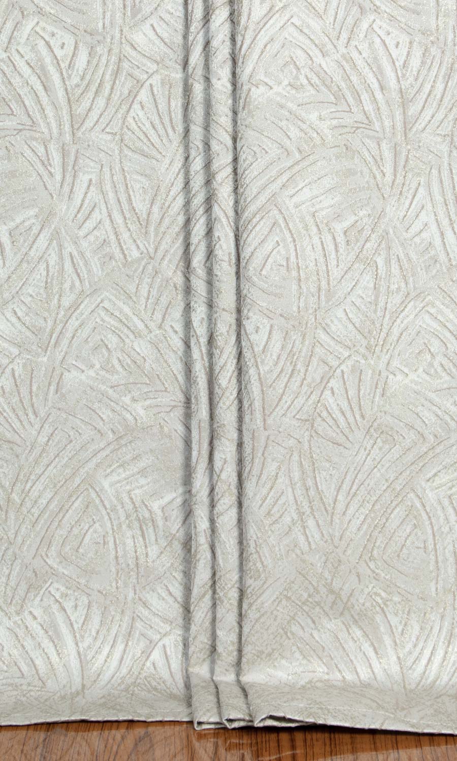 Self-Patterned Poly-Cotton Flat, Plain, Fake, Faux, European Relaxed Roman Blinds (White/ Cream)