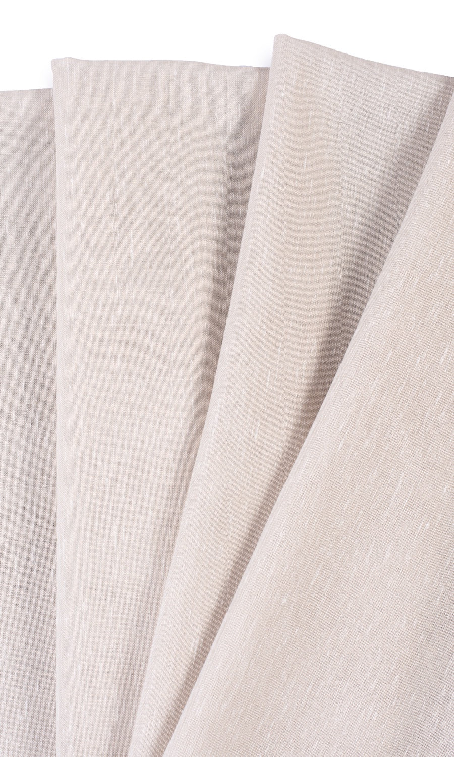 Plain Sheer Fabric Sample for Roman Blinds & Shades (Greige/ Warm Ivory)