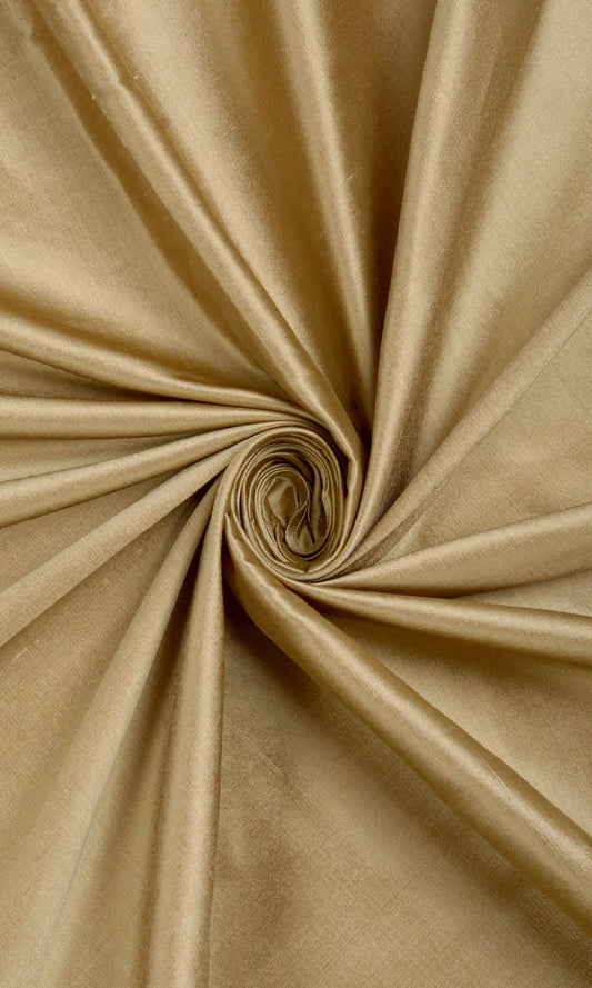 Shantung Silk Home Décor Fabric Sample (Golden Beige/ Ochre Yellow)