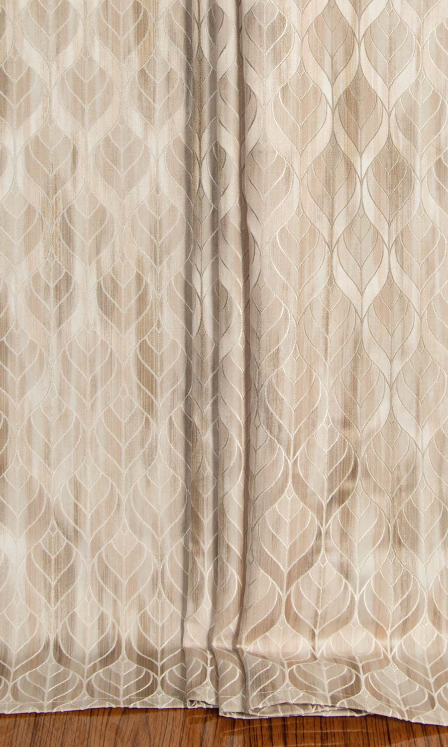 Petal Patterned Shades (Pale Beige/Brown) Extra Long Short Wide