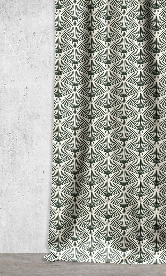 Geometrical Pattern Home Décor Fabric By the Metre (Black/ Ivory)