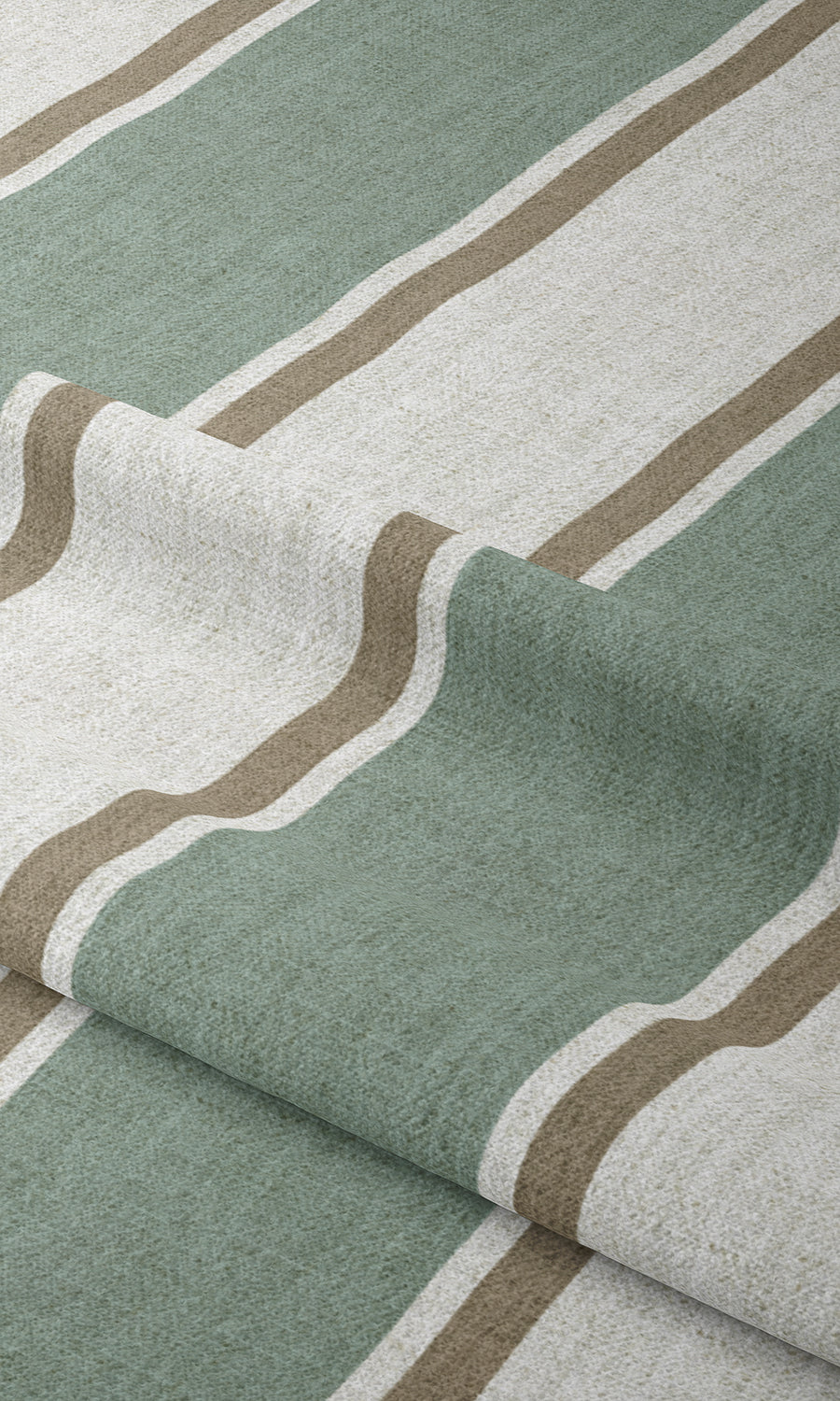 Striped Window Treatments Fabric Sample (Blue/ Brown/ White)