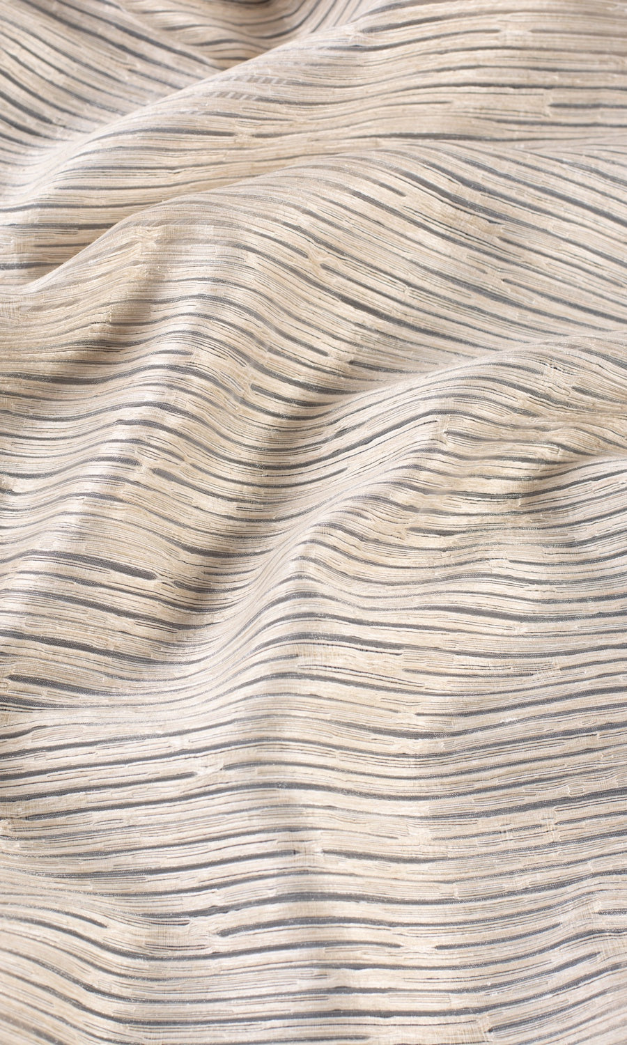 Striped Sheer Made-to-Measure Roman Blinds (Pale Beige/ Ivory)