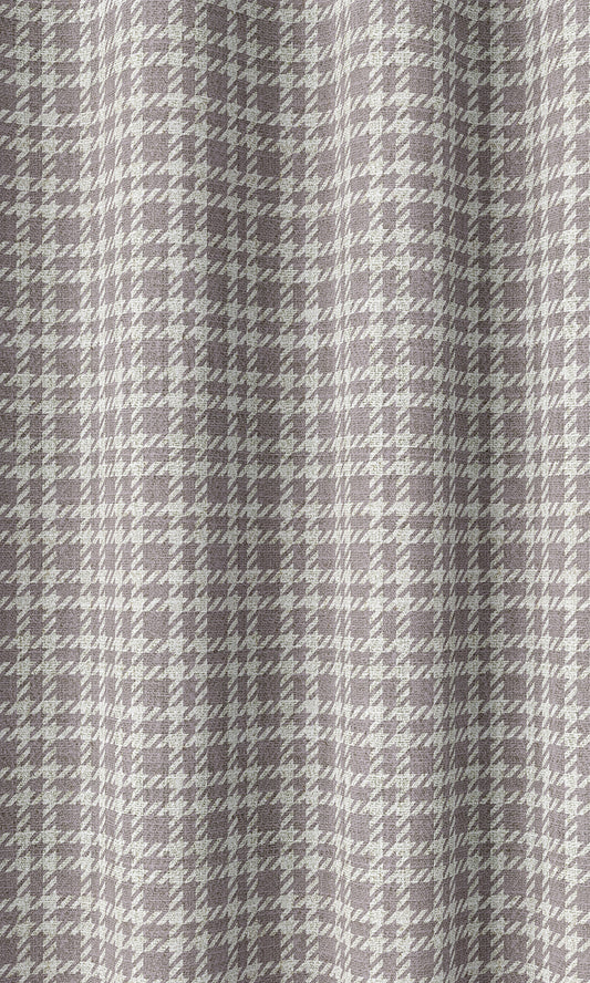Modern Check Patterned Home Décor Fabric By the Metre (Mauve)