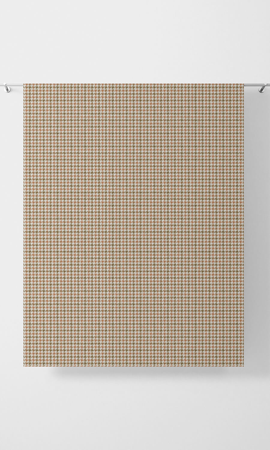 Houndstooth Free Fabric Material Sample (Orange & Green)