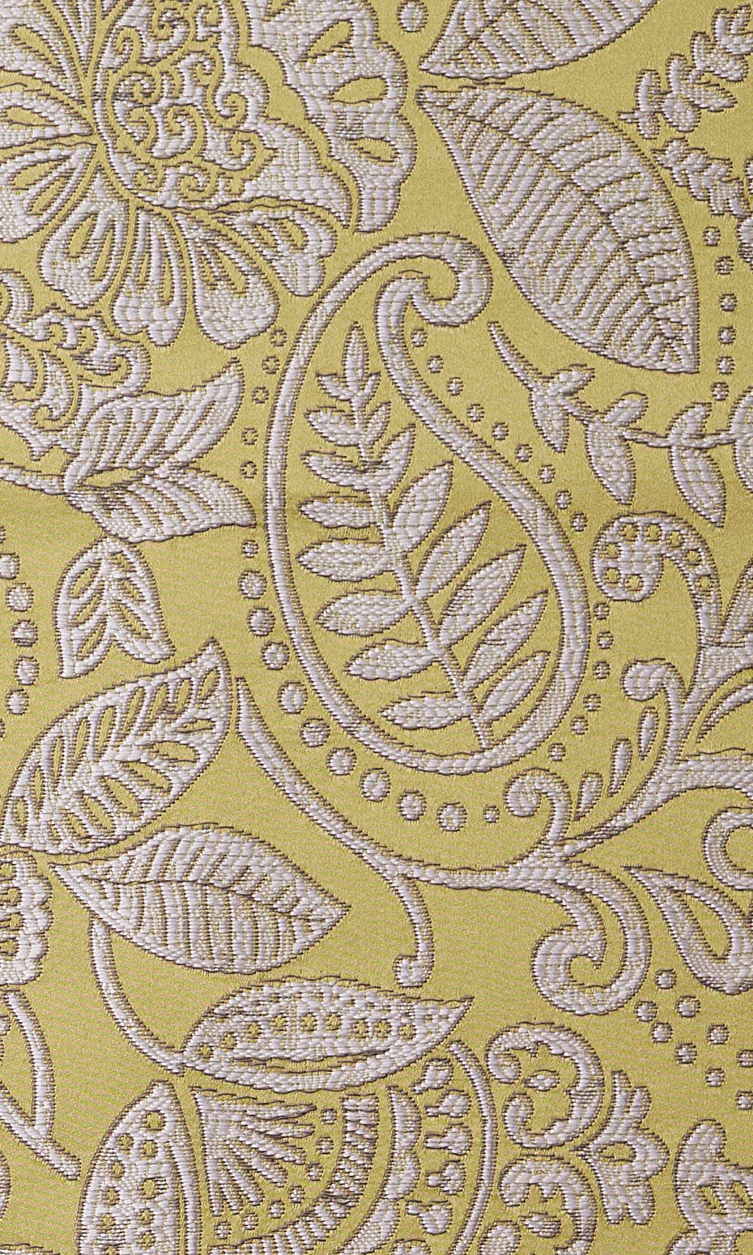 Floral Self-Patterned Home Textile Fabric Material Sample (Green)