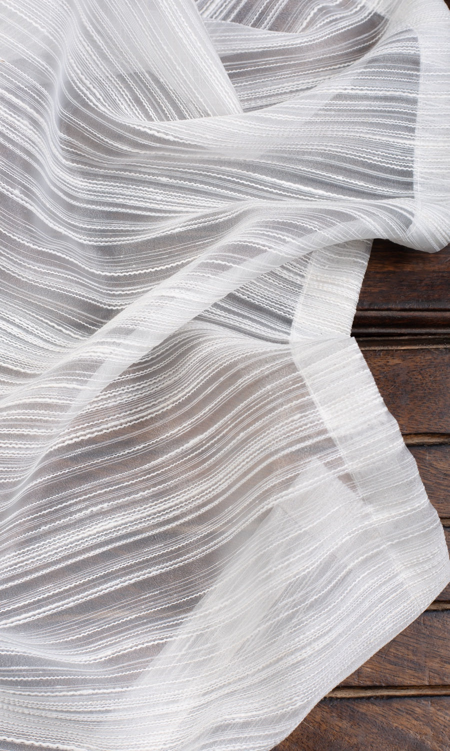 Striped Sheer Flat, Plain, Fake, Faux, European Relaxed Roman Blinds (White)