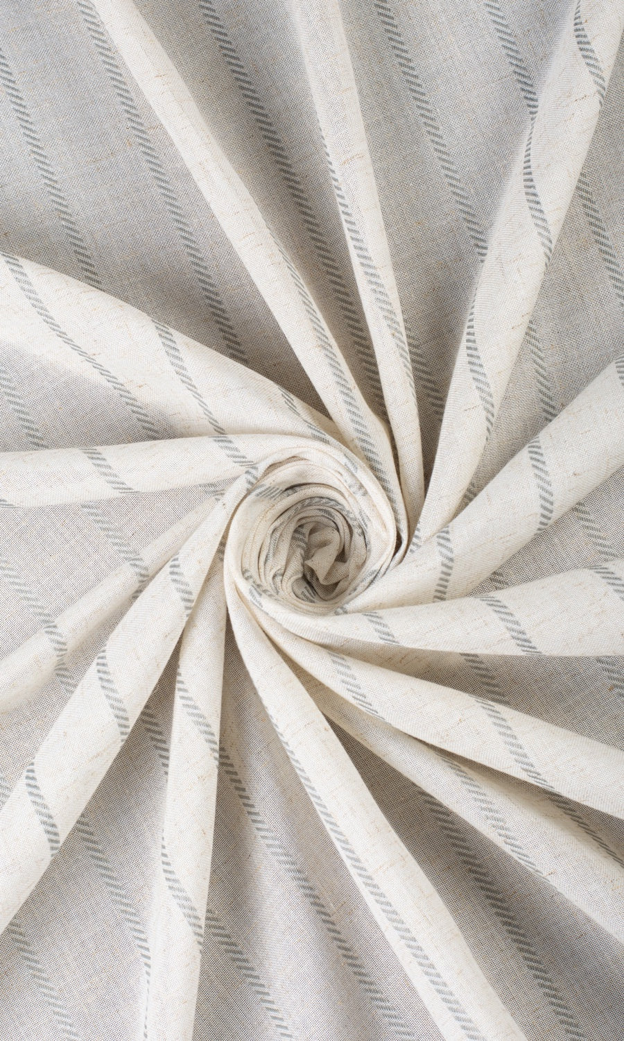 Striped Sheer Home Textile Fabric Material By the Metre (Warm White/ Gray)