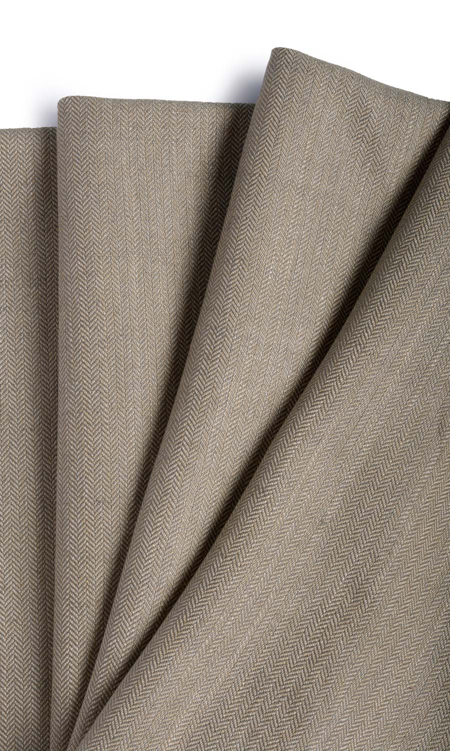 Herringbone Textured Window Treatments Fabric Sample (Mocha Brown)