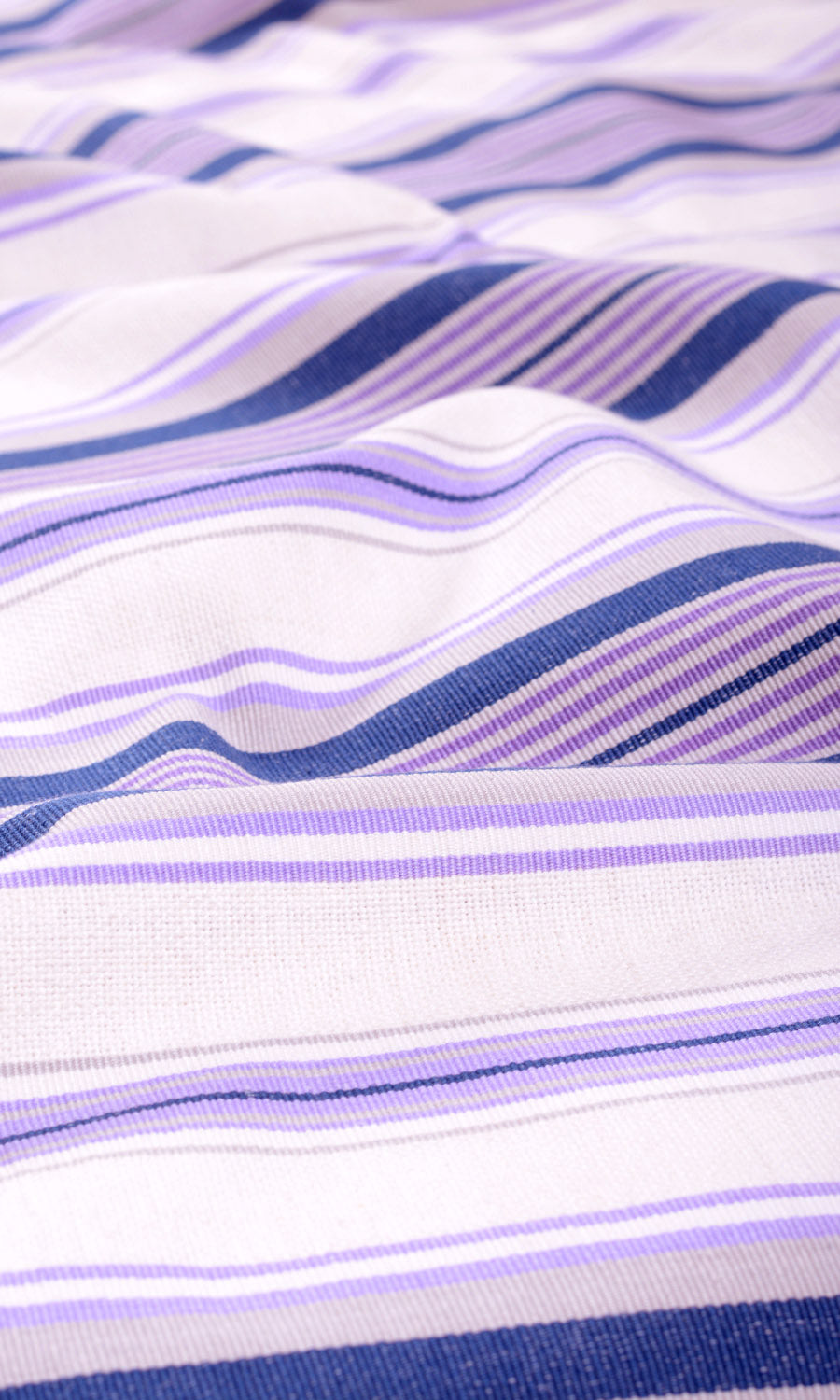 Striped Cotton Flat, Plain, Fake, Faux, European Relaxed Roman Blinds (Violet/ White)