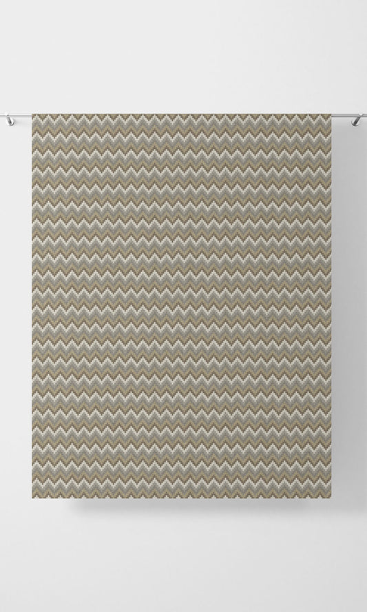 Chevron Patterned Roman Blinds (Brown/ Grey)