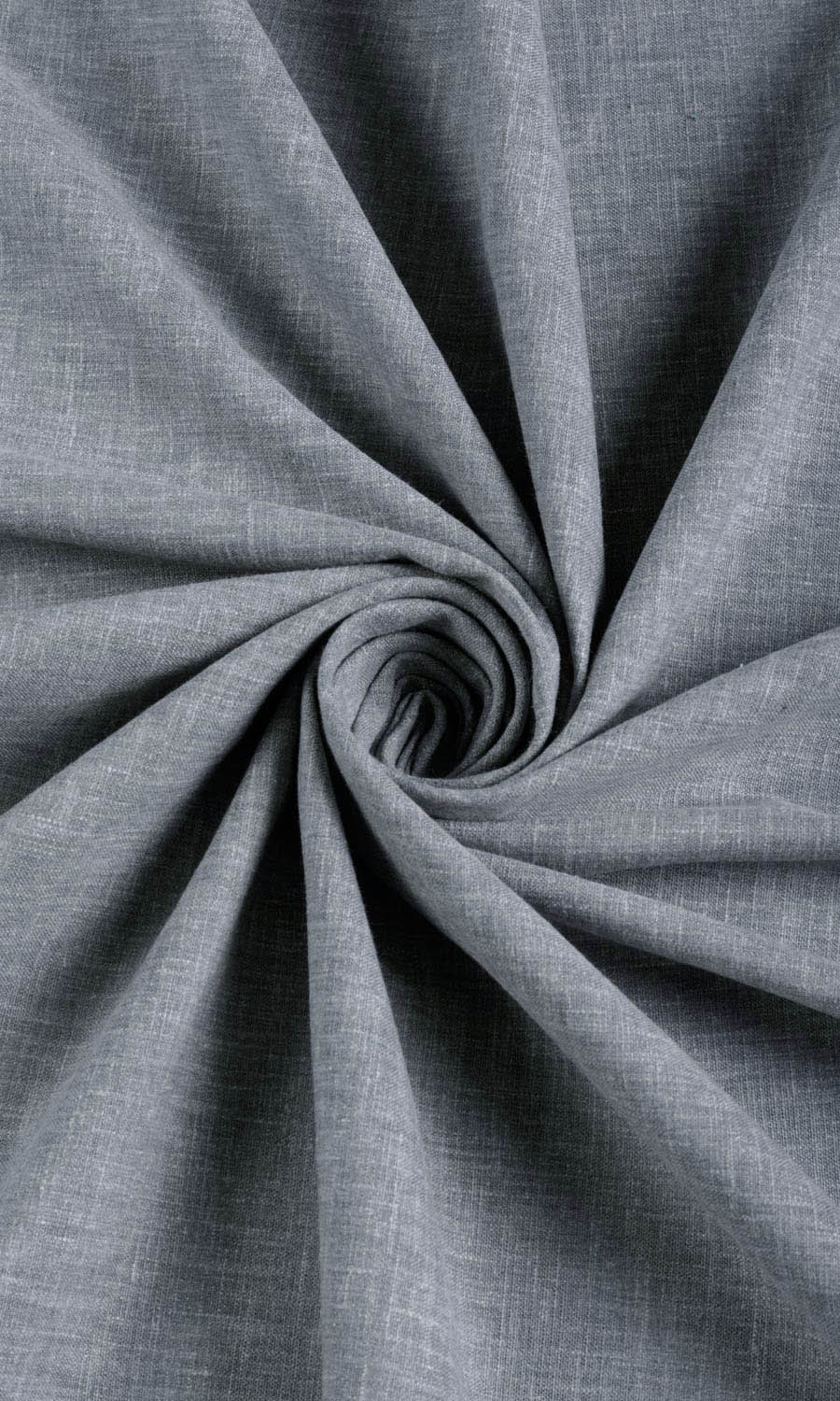 Linen Texture Window Treatments Fabric Sample (Steel Grey)