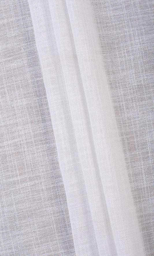 Textured Sheer Window Treatments Fabric By the Metre (Porcelain White)