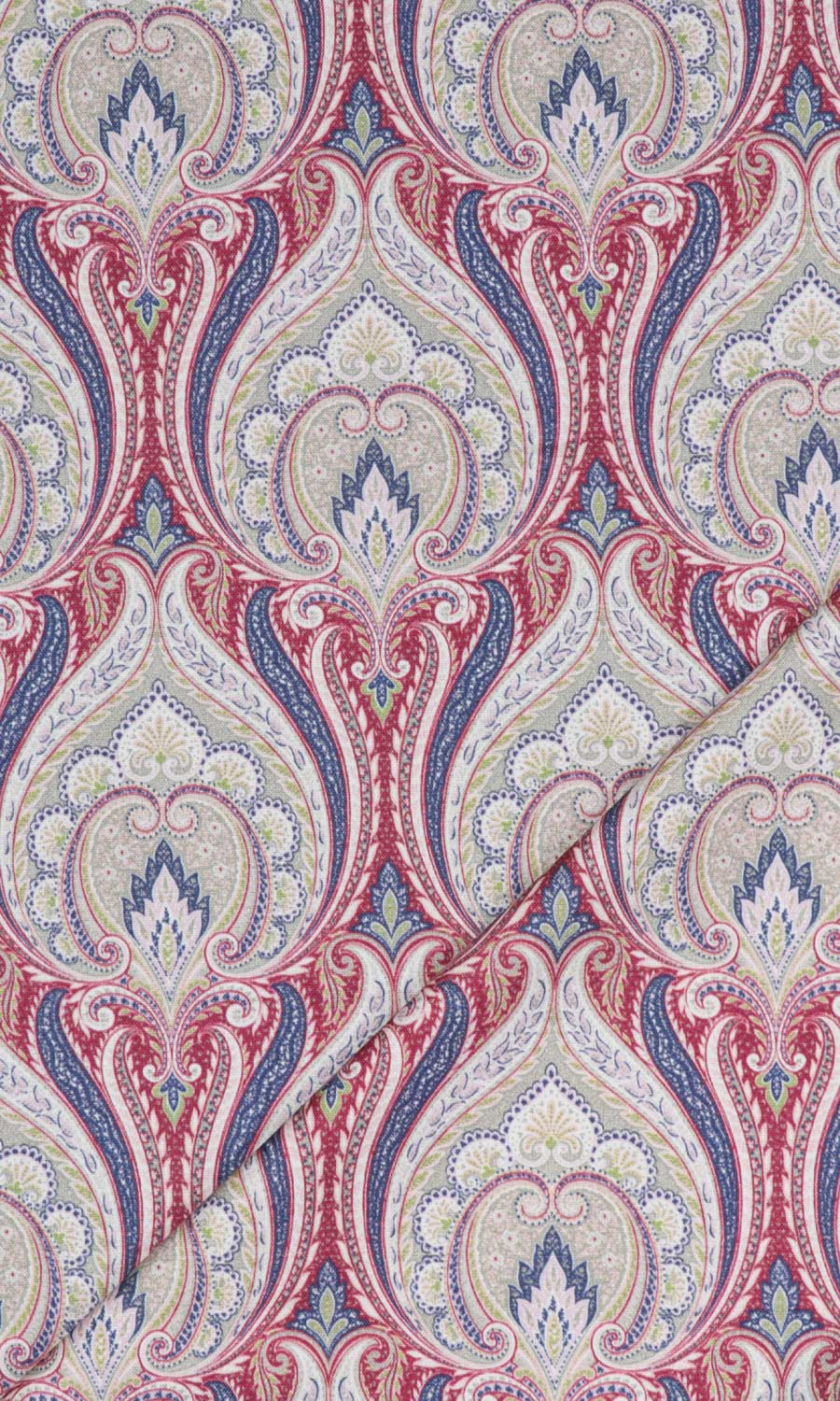 Floral Damask Roman Blinds & Window Shades (Red/ Blue)