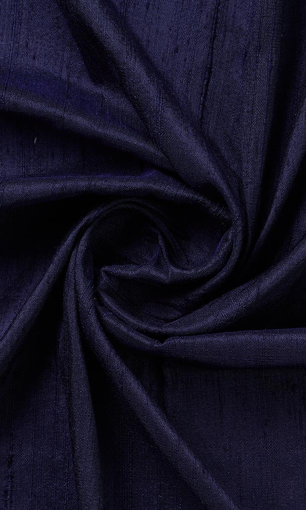 Pure Silk Home Décor Fabric Sample (Navy Blue)