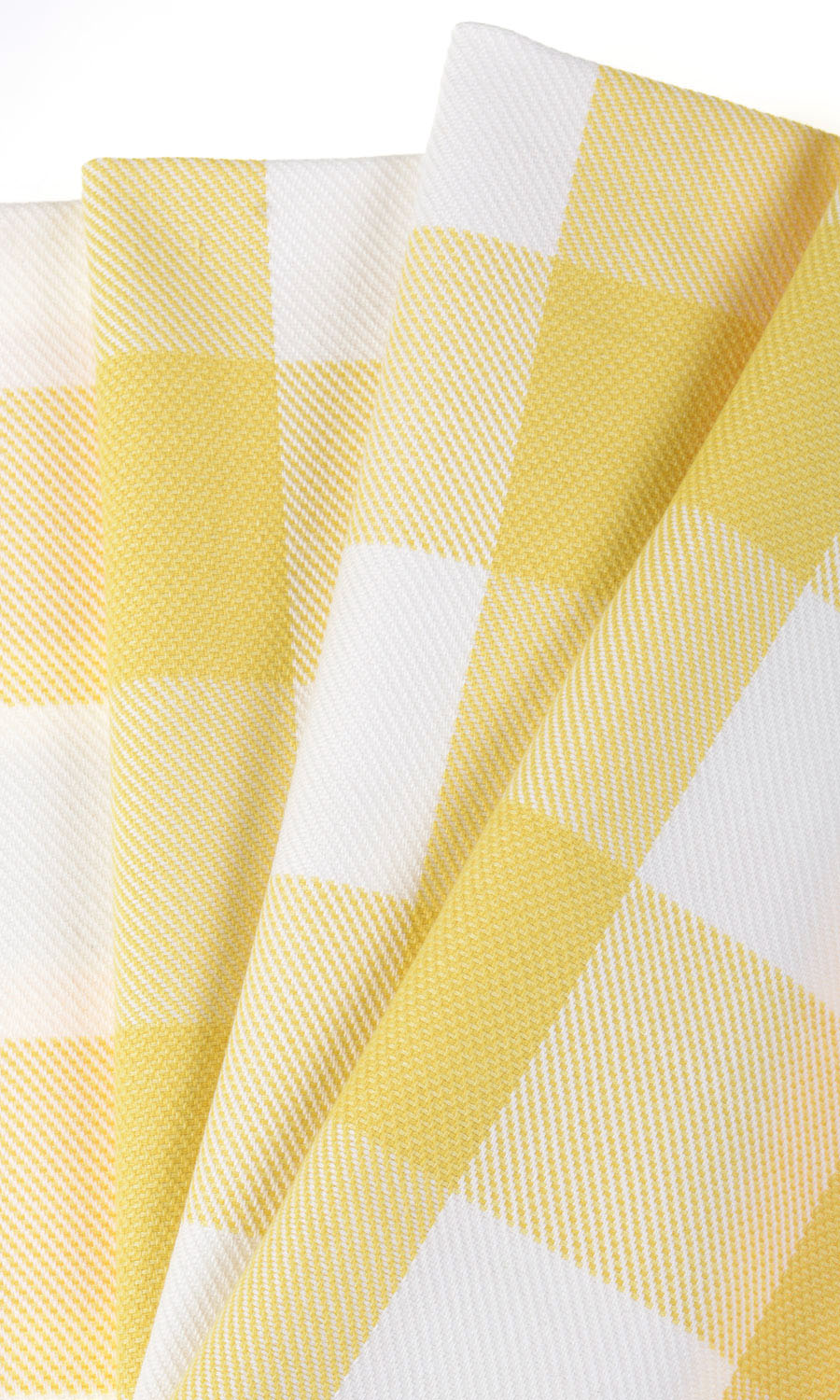 Buffalo Check Blinds (Lemon Yellow/ White) Extra Long Short Wide