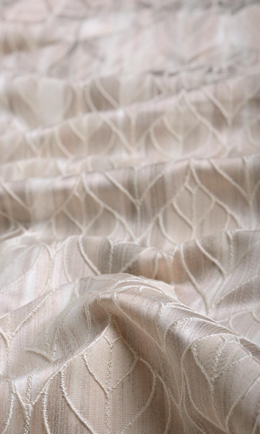 Petal Patterned Roman Blinds & Window Shades (Pale Grey/ Beige)