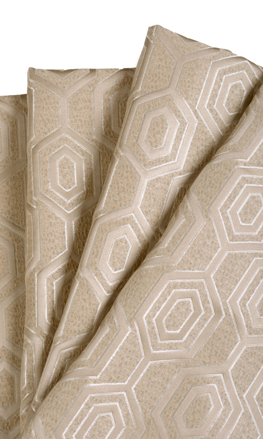 Jacquard Honeycomb Patterned Roman Shades (Beige)