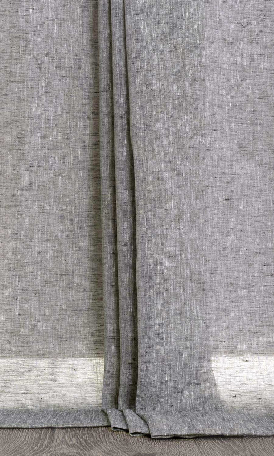 Linen Sheer Home Décor Fabric Sample (Grey)