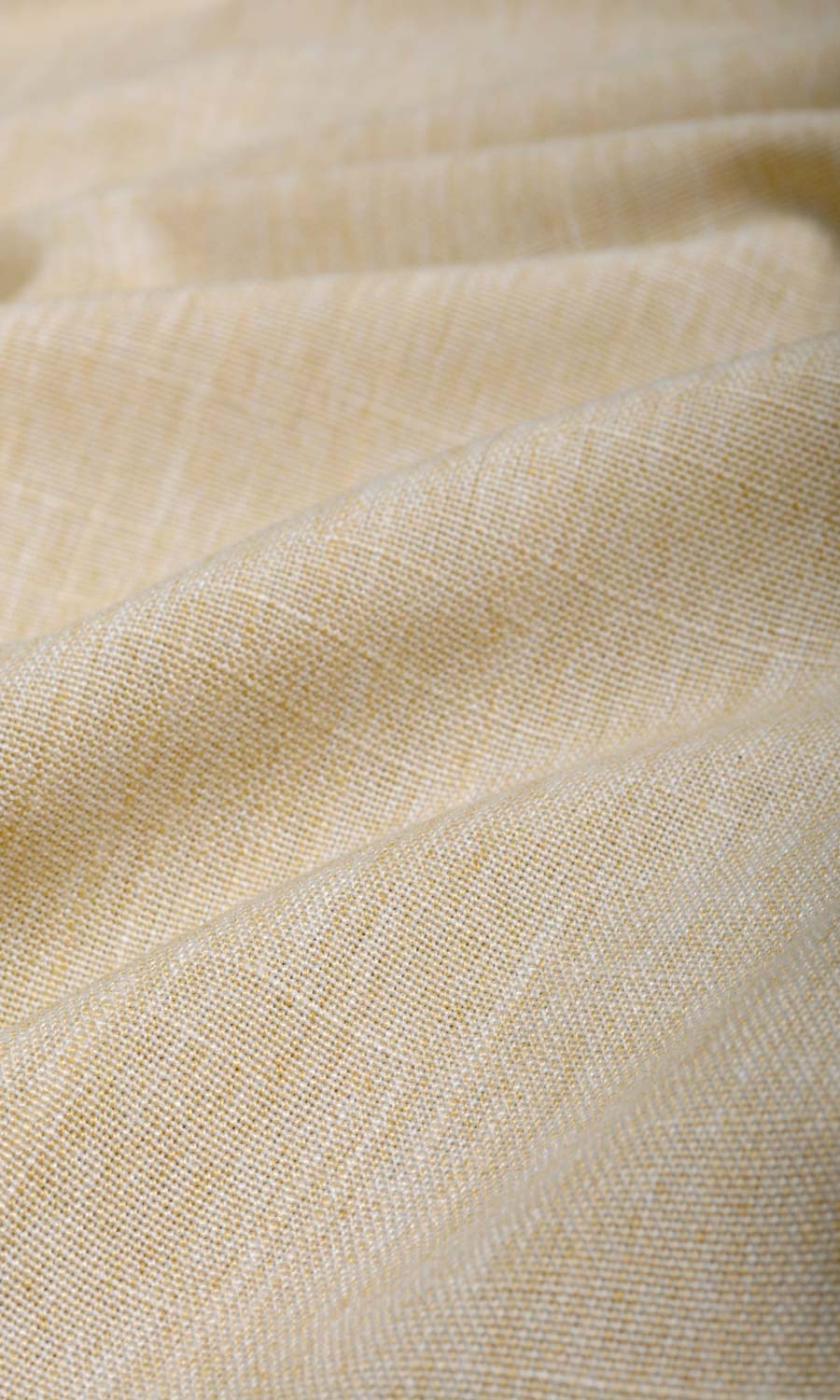 Plain Linen Texture Window Treatments Fabric Sample (Yellow Beige)