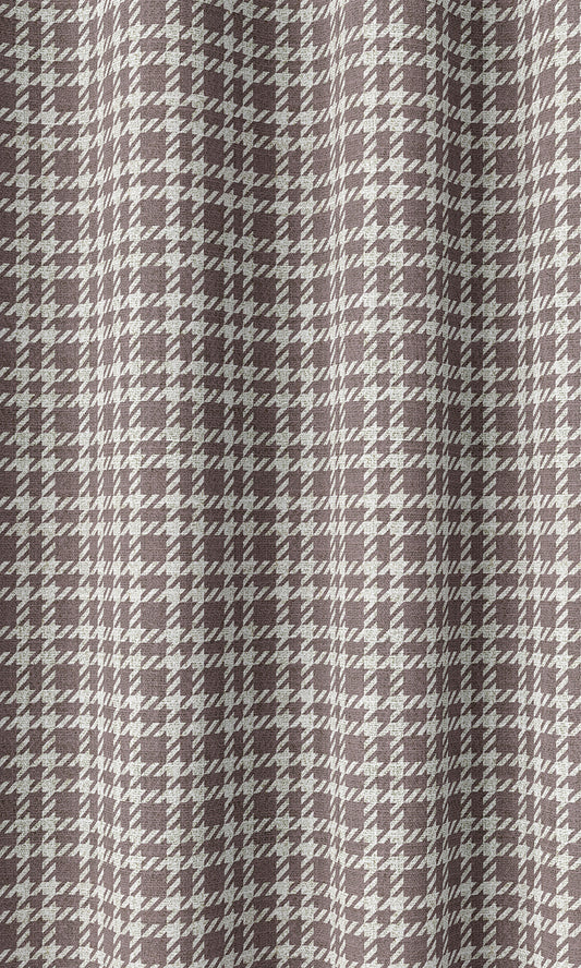 Check Patterned Home Décor Fabric By the Metre (Plum Purple)