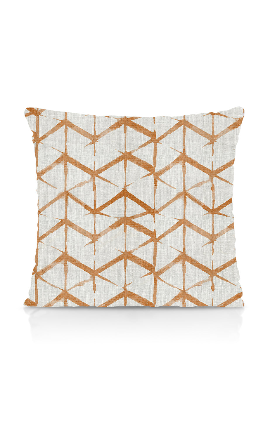 Geo Print Home Textile Fabric Material Sample (White/ Orange/ Brown)