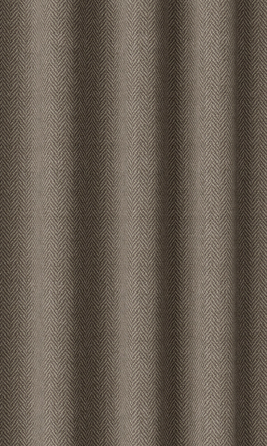 Herringbone Textured Home Décor Fabric By the Metre (Brown)