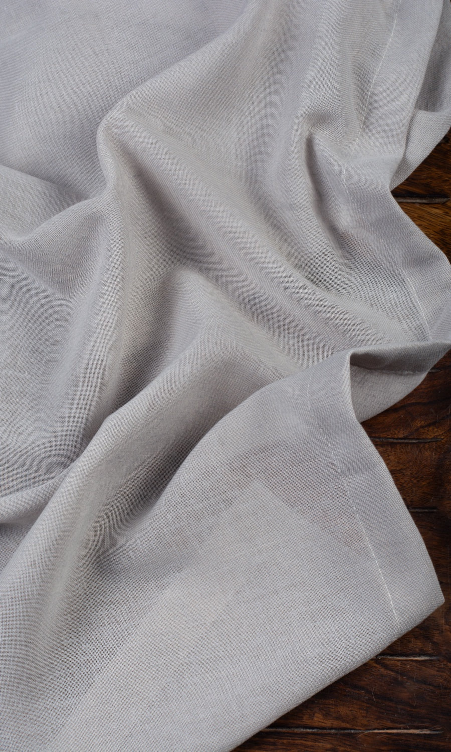 Plain Sheer Fabric Material By the Metre (Cool Gray)