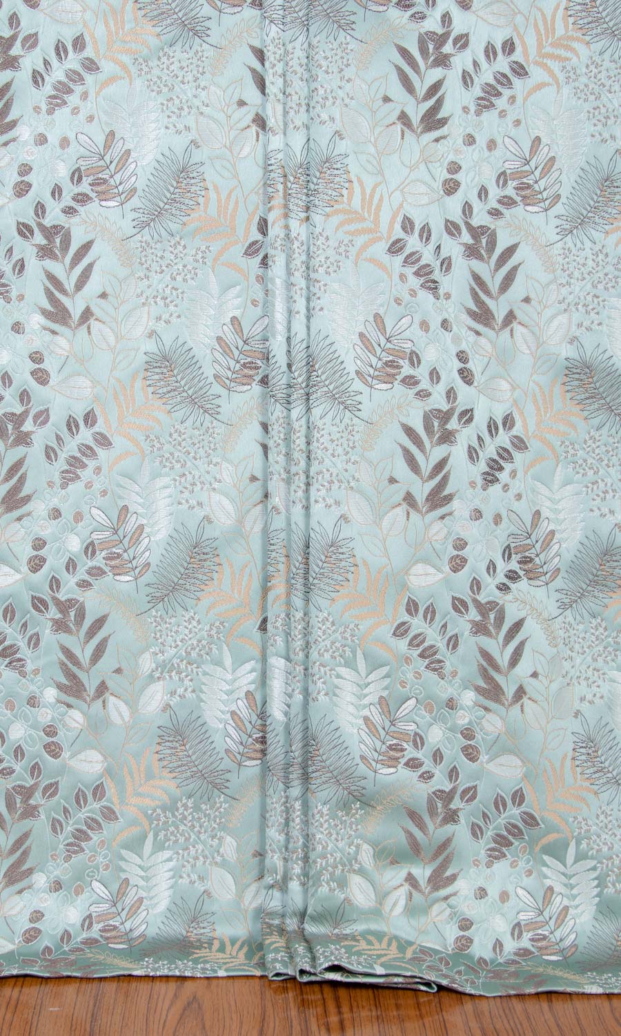 Botanical Fabric Blinds (Light Blue) for Living, Bedroom, Kitchen, Bathroom