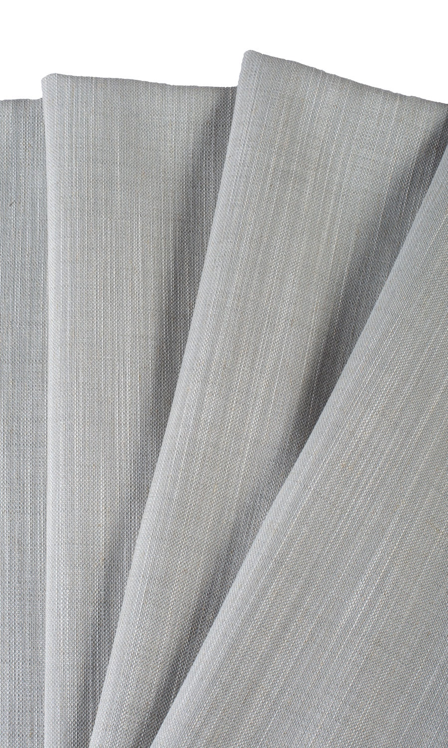 Plain Linen-Blend Fabric Blinds (Gray) Extra Long Short Wide