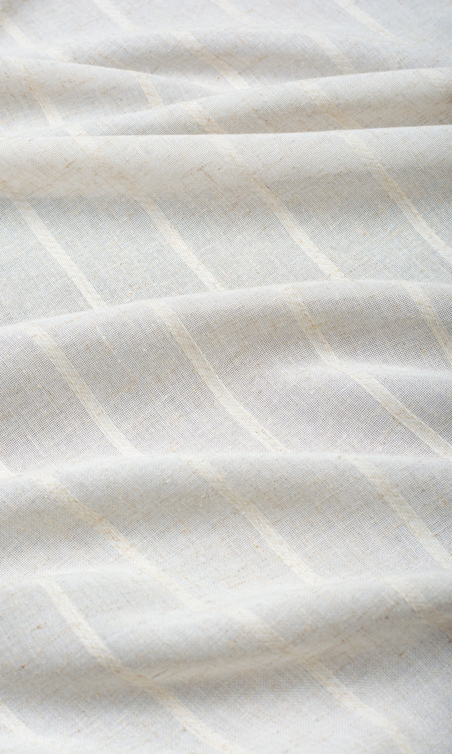 Striped Sheer Any Size Style Roman Blinds (Cream/ Ivory)