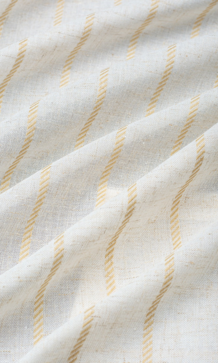 Striped Sheer Any Size Style Roman Blinds (White/ Mustard Beige)