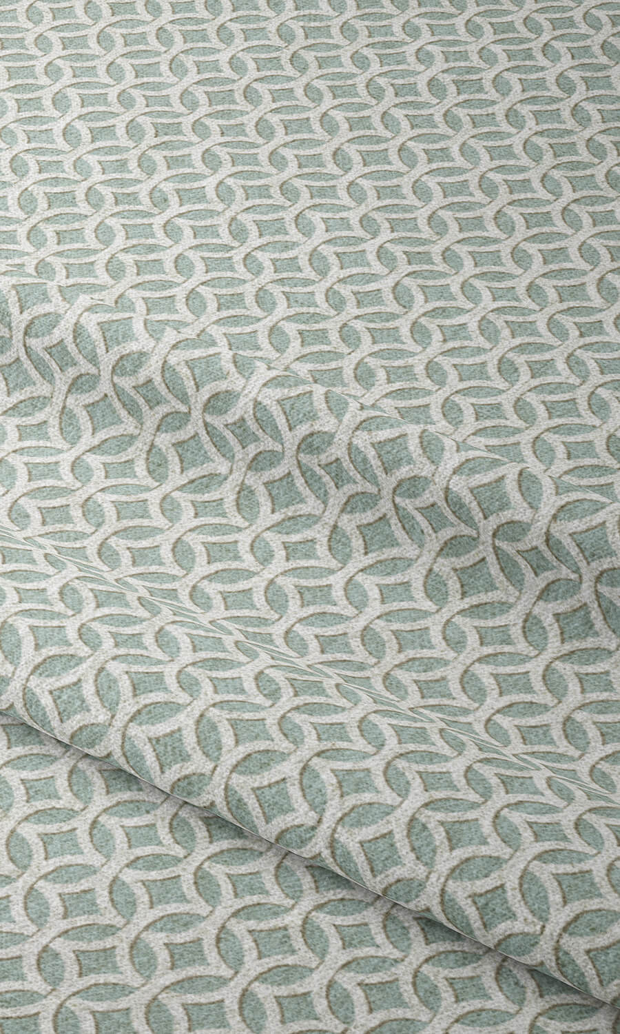 Geometric Print Blinds (Aqua Blue/ White)