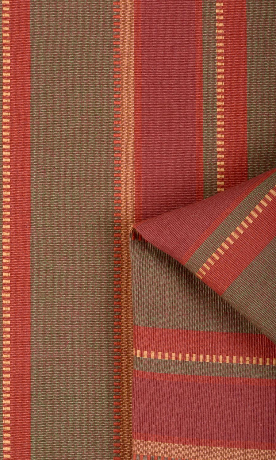 Cotton Window Treatments Fabric By the Metre (Red/ Green)