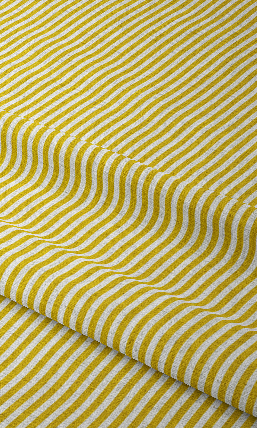 Striped Home Textile Fabric Material Sample (Yellow)