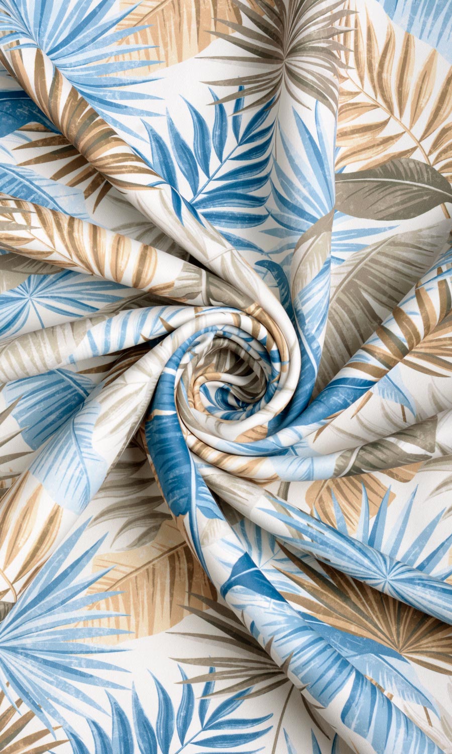Botanical Floral Made-to-Measure Roman Blinds (Blue/ Brown)