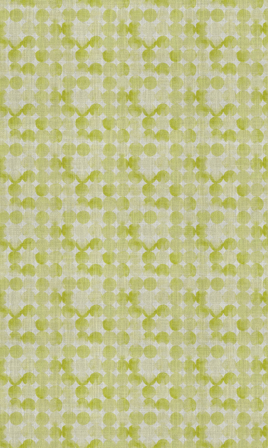 Printed Fabric Material By the Metre (White/ Green)